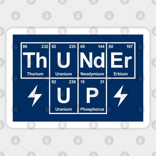Thunder Up, Periodic Table - Navy Magnet by KFig21